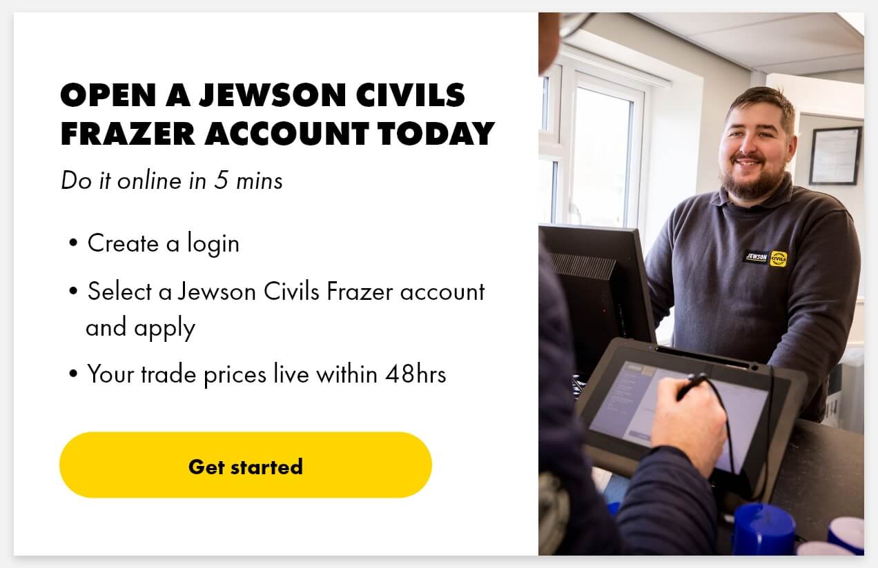 Apply for a Jewson Civil Frazer account